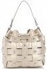 Vittoria Gotti Modna Torebka Skórzana Unikatowy Shopper Made in Italy Złota